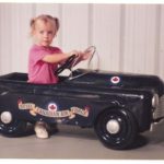 Beeby’s Canadian Thistle Pedal Car with Granddaughter Casie, now a teenager