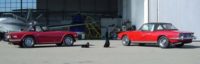 Keith & Ellen Cooper ’72 Triumph TR-6 on Left & ’74 Triumph Stag 2+2 Convertible